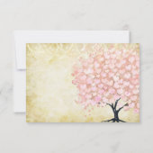 タイムラインのイベントハートリーフツリーエンクロージャの順序 招待状 (裏面)