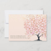 タイムラインのイベントハートリーフツリーエンクロージャの順序 招待状 (裏面)