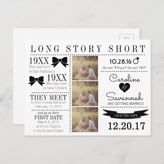 タイムラインの湾曲日付のポストカードの保存 案内ポストカード (正面/裏面)