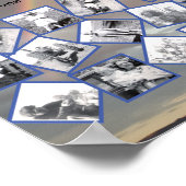 タイムラインフォトコラージュとレインボーポスター ポスター (角)