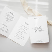 タイムラインモダン付きウェディングプログラム冊子 カード