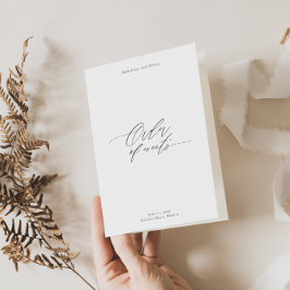 タイムラインモダン付きウェディングプログラム冊子 カード