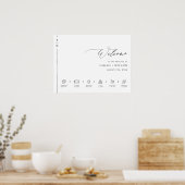 タイムライン結婚を使用したイベントのウェルカムサインの順序 ポスター (キッチン)