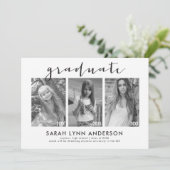 タイムライン3フォト卒業パーティー招待状 招待状 (スタンド正面)