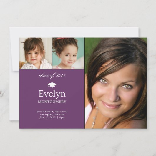 タイムライン3写真の卒業発表 招待状 (正面)