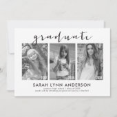 タイムライン3写真卒業パーティー招待状 招待状 (正面)