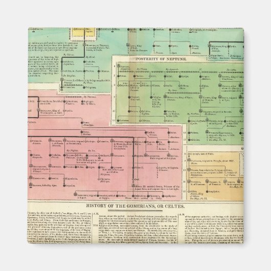 タイムラインGomeriansまたはCeltes マグネット (正面)