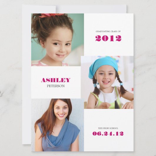 タイムラインXL写真の卒業発表 案内状 (正面)