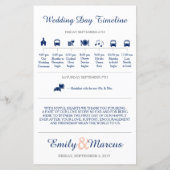 タイムラシンプルイン付きシルエット結婚式 プログラム (裏面)