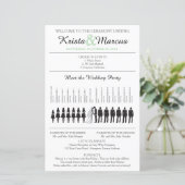 タイムラシンプルイン付きシルエット結婚式 プログラム (スタンド正面)