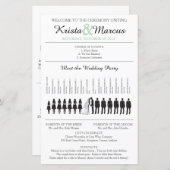 タイムラシンプルイン付きシルエット結婚式 プログラム (正面/裏面)