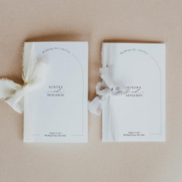 タイムラモダンイムアイコン付きウェディングプログラム冊子