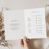 タイムラモダンイムアイコン付きウェディングプログラム冊子