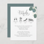 タイムラ結婚インの詳細Eucalyptus挿入 エンクロージャーカード (正面/裏面)