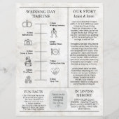 タイムラ結婚イン付き新聞の旅程プログラム チラシ (裏面)