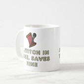 タイムリーな一針 コーヒーマグカップ (正面左)