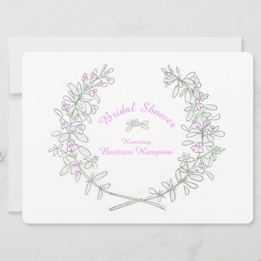 タイムリースアートブライダルシャワー招待状 招待状 (正面)