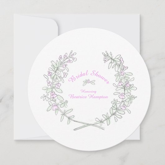 タイムリースアートラウンドブライダルシャワー招待状 招待状 (正面)