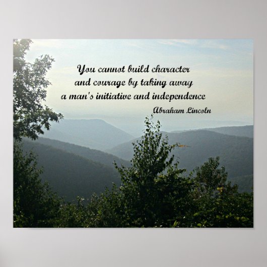 タイムリー引用文バイエイブラハム・リンカーン ポスター (正面)