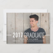 タイムレはっきりしたス卒業発表招待状 招待状 (正面)