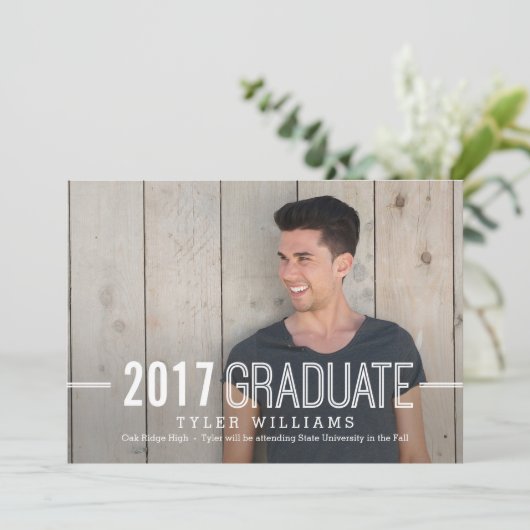 タイムレはっきりしたス卒業発表招待状 招待状 (スタンド正面)