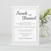 タイムレクラシックスエレガント伝統的結婚の花嫁 招待状 (スタンド正面)