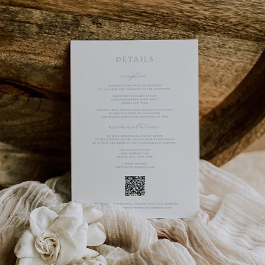 タイムレスつる植物クレストダスティブルー詳細カード 招待状