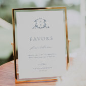 タイムレスつる植物ダスティブルークレストの好意サイン ポスター