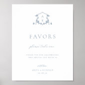 タイムレスつる植物ダスティブルークレストの好意サイン ポスター (正面)