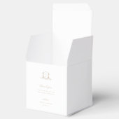 タイムレスつる植物ベージュ結婚クレストモノグラム フェイバーボックス (オープン)