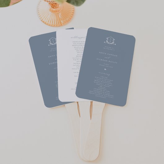 タイムレスつる植物モノグラムクレストダスティブループログラム ハンドファン