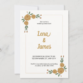 タイムレスでロマンチックなフローラ 招待状