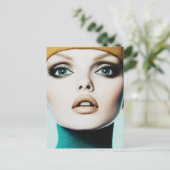 タイムレスなエレガンス：アイコニック1960sモデルポートレート ポストカード (スタンド正面)