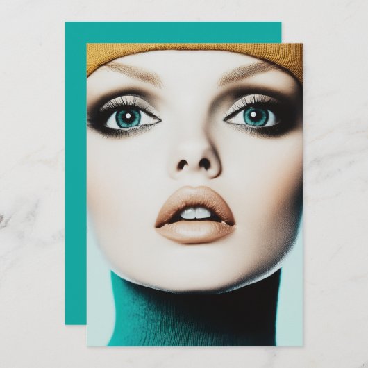 タイムレスなエレガンス：アイコニック1960sモデルポートレート 招待状 (正面/裏面)