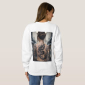 タイムレスなエレガンス：プレミアム女子ティー スウェットシャツ (裏面フル)