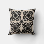 タイムレスなエレガンス:白黒キリム枕 クッション (裏面)