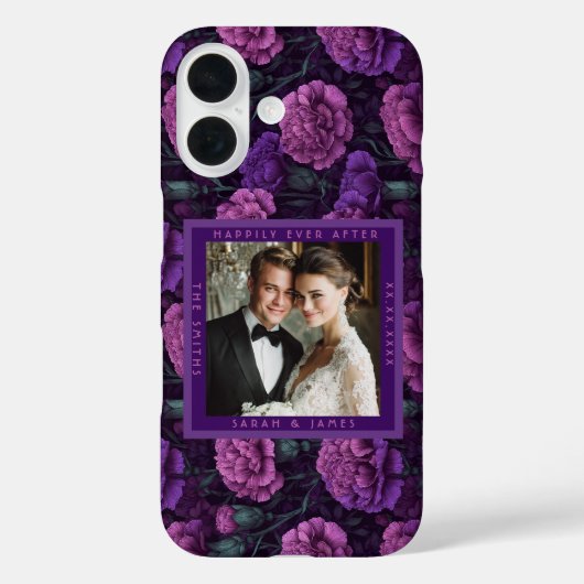 タイムレスなカーネーションの花のフローラルウェディング Case-Mate iPhoneケース (裏面)