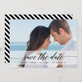 タイムレスなスタイルの結婚告知フォトアナウンスメント セーブザデート (正面/裏面)