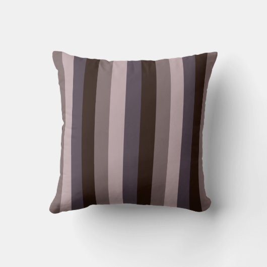 タイムレスなストライプ エッグプラントカラー クッション (裏面)