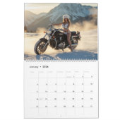 タイムレスなパワー：動かす女性のバイク カレンダー (1月 2026)