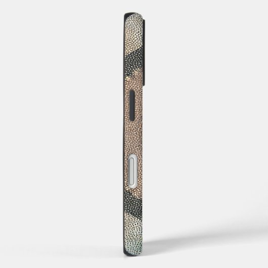 タイムレスなビーズ付きアクセントを持つ放射モザイク Case-Mate iPhoneケース (裏面 / 右)