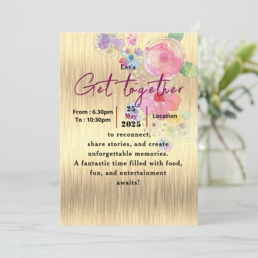 タイムレスなフローラの統合 招待状 (スタンド正面)