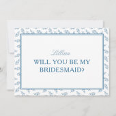 タイムレスなブルーガーデンエレガントブライドメイド提案 カード (正面)