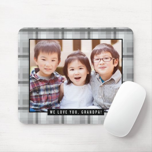 タイムレスなプレイドカスタムフォトマウスパッド マウスパッド (マウス)