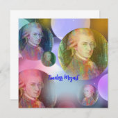 タイムレスなモーツァルト音楽グリーティングカード (正面/裏面)