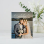 タイムレスな写真結婚予算のサンキューカード (スタンド正面)