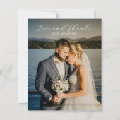 タイムレスな写真結婚予算のサンキューカード (正面)