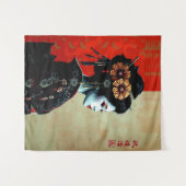 タイムレスな日本のエレガンス 花魁の華 タペストリー (正面(横))