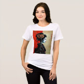 タイムレスな日本のエレガンス 花魁の華 トライブレンドＴシャツ (正面全面)