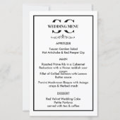 タイムレスな白黒結婚のメニュー (正面)